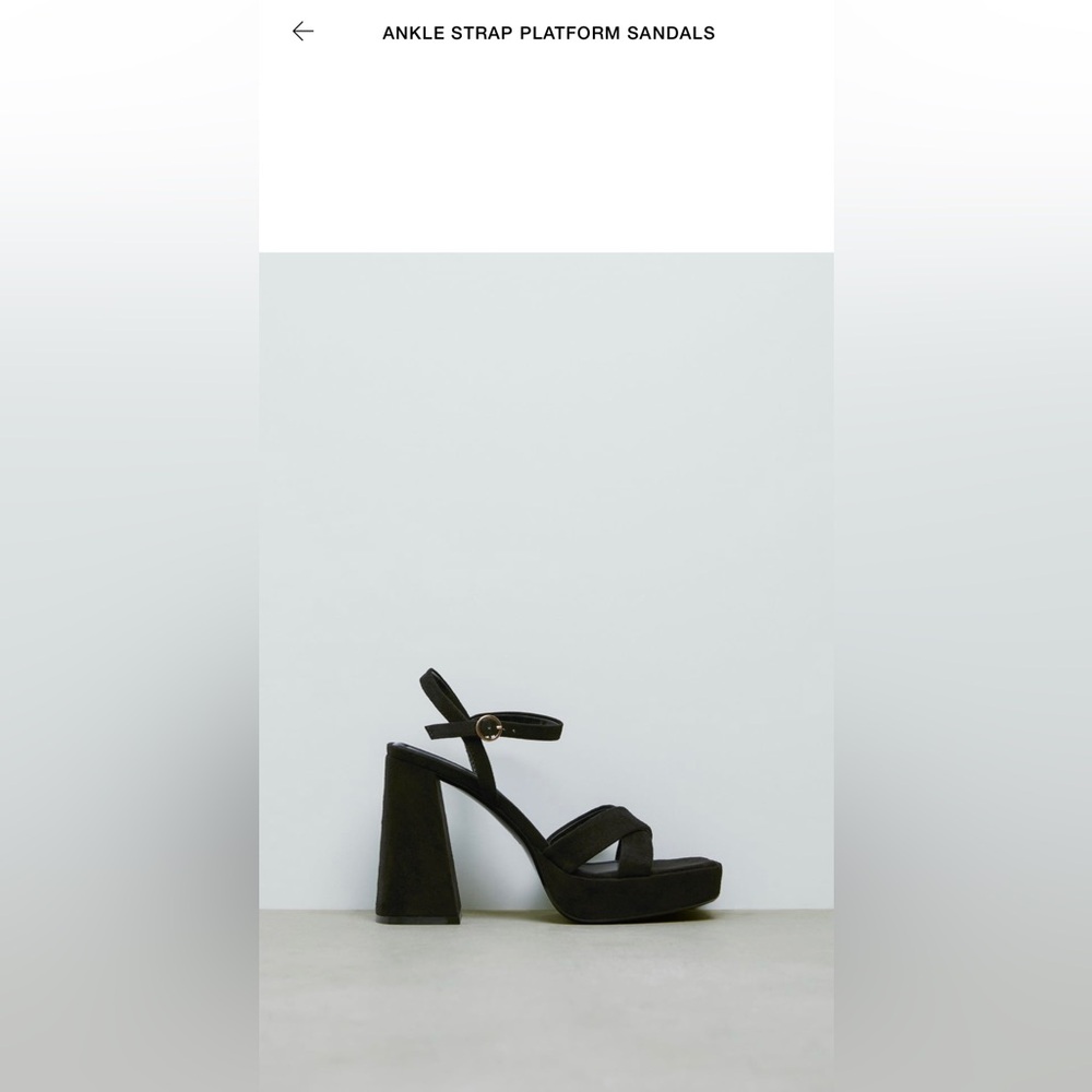 Zara ankle strap platform sandals